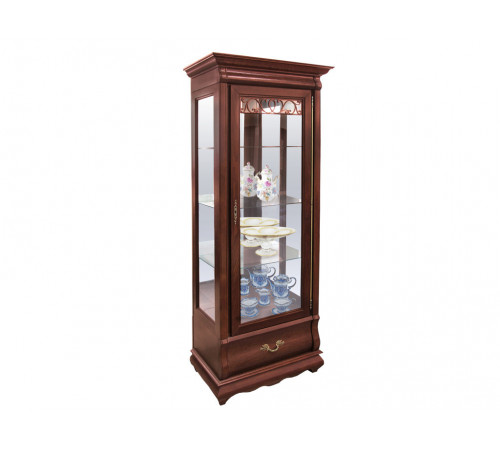 Шкаф с витриной Оскар ММ-210-01 (орех)