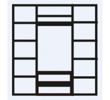Четырехстворчатый шкаф для одежды Венеция ВНШ2/41 (дуб седан) Четырехстворчатый шкаф для одежды Венеция ВНШ2/41 (дуб седан)