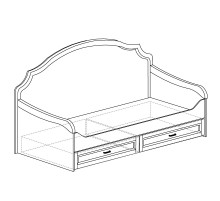 Кровать с ящиком Прованс 415